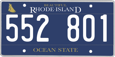 RI license plate 552801