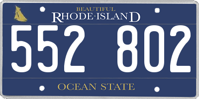 RI license plate 552802