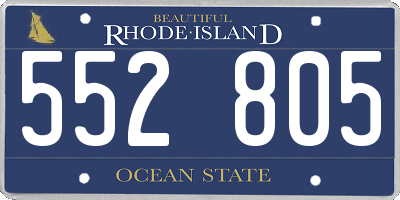 RI license plate 552805