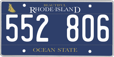 RI license plate 552806
