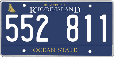 RI license plate 552811