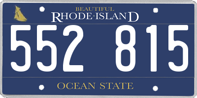 RI license plate 552815