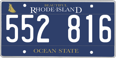 RI license plate 552816