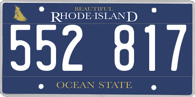 RI license plate 552817