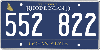 RI license plate 552822