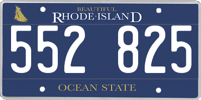 RI license plate 552825