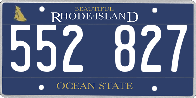 RI license plate 552827