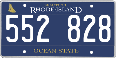 RI license plate 552828