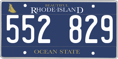 RI license plate 552829