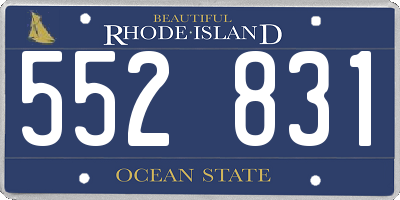 RI license plate 552831