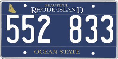 RI license plate 552833