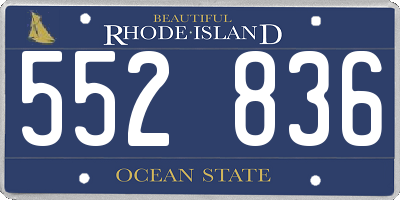 RI license plate 552836