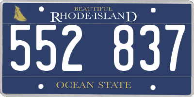 RI license plate 552837