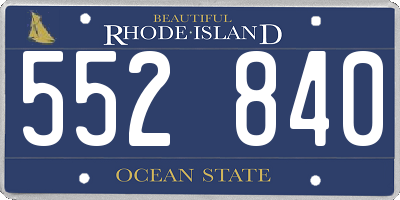 RI license plate 552840