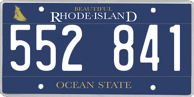 RI license plate 552841
