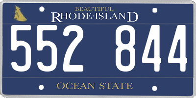 RI license plate 552844