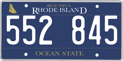 RI license plate 552845