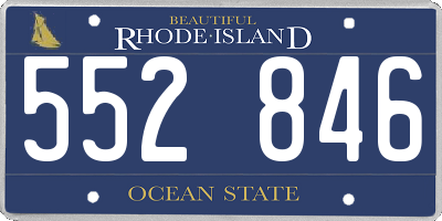 RI license plate 552846