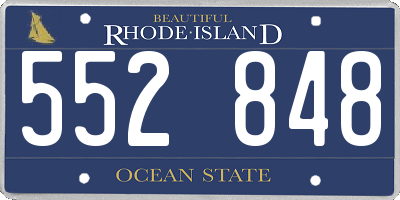 RI license plate 552848