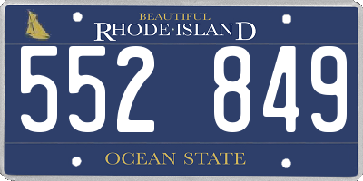 RI license plate 552849