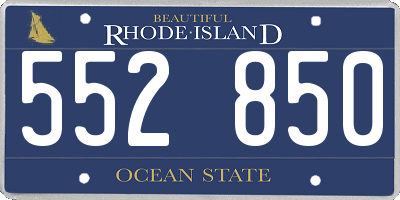 RI license plate 552850