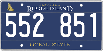 RI license plate 552851