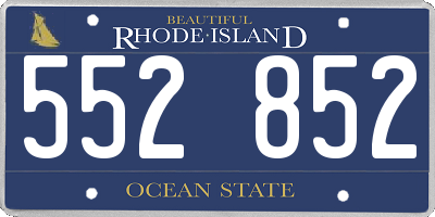 RI license plate 552852