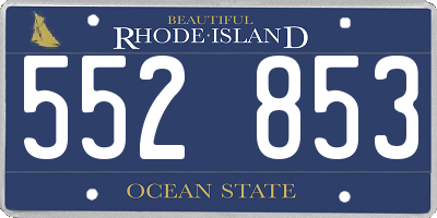 RI license plate 552853