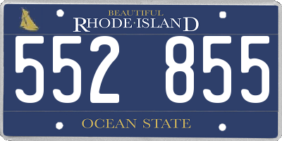 RI license plate 552855