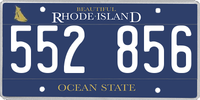RI license plate 552856