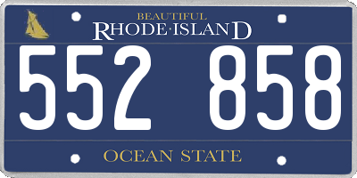RI license plate 552858