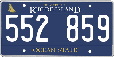 RI license plate 552859