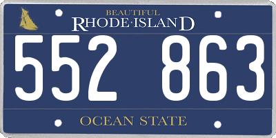RI license plate 552863