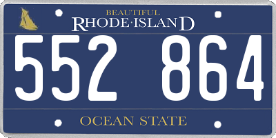 RI license plate 552864