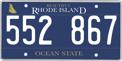 RI license plate 552867