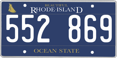 RI license plate 552869