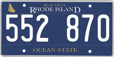 RI license plate 552870