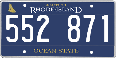 RI license plate 552871