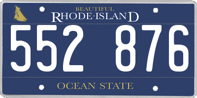 RI license plate 552876