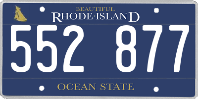 RI license plate 552877
