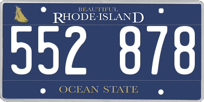 RI license plate 552878