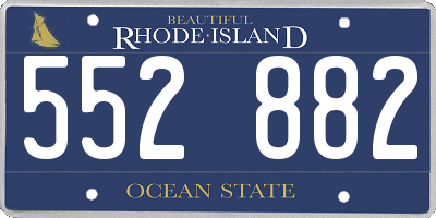 RI license plate 552882