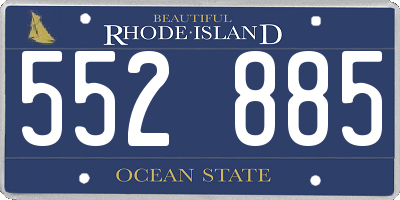 RI license plate 552885