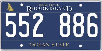 RI license plate 552886