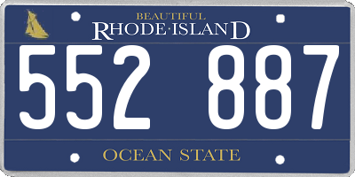RI license plate 552887