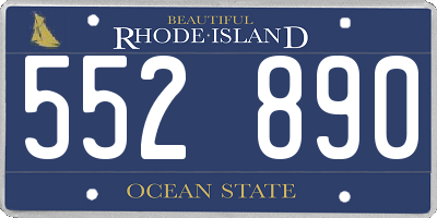RI license plate 552890