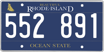RI license plate 552891