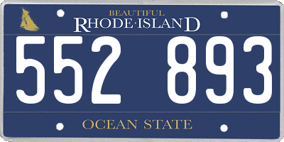 RI license plate 552893