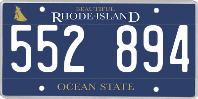 RI license plate 552894