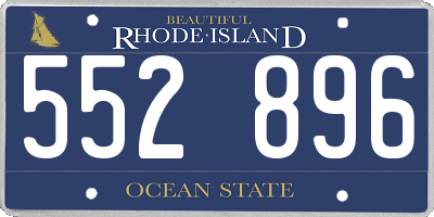 RI license plate 552896
